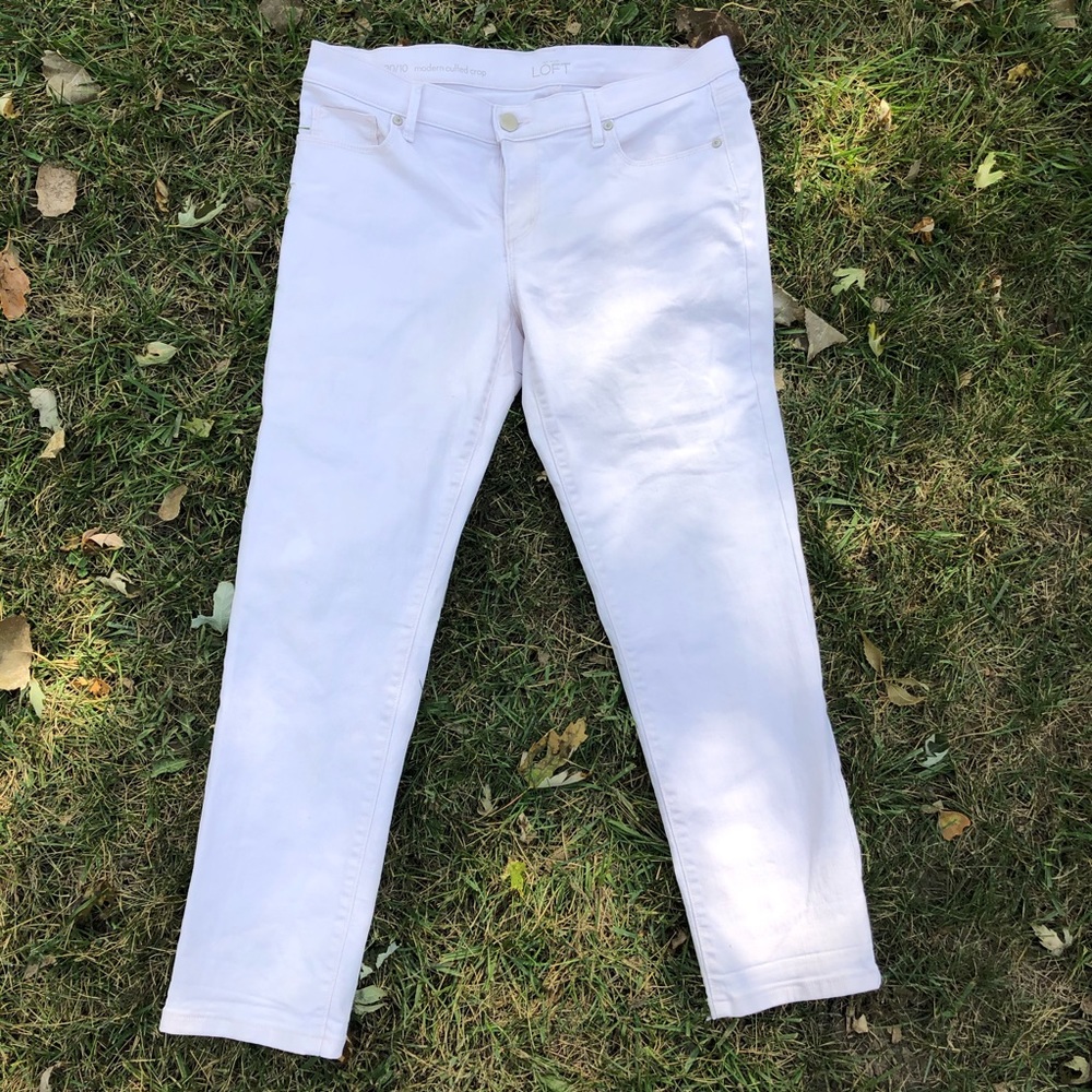 LOFT off-white jeans 10